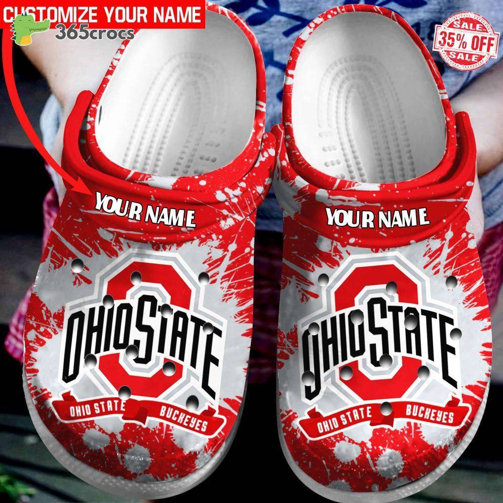 Personalized Ohio State Buckeyes Ncaa Football Crocss Clog Shoes