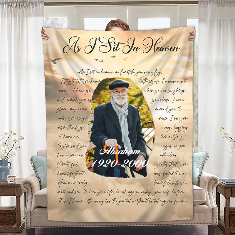 Personalized Picture Blanket Best Present for Favourite Person “Live Your Life”