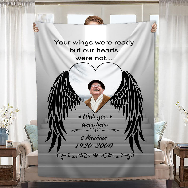 Personalized Picture Blanket Unique Gift for Special Day “Wish You Were Here”