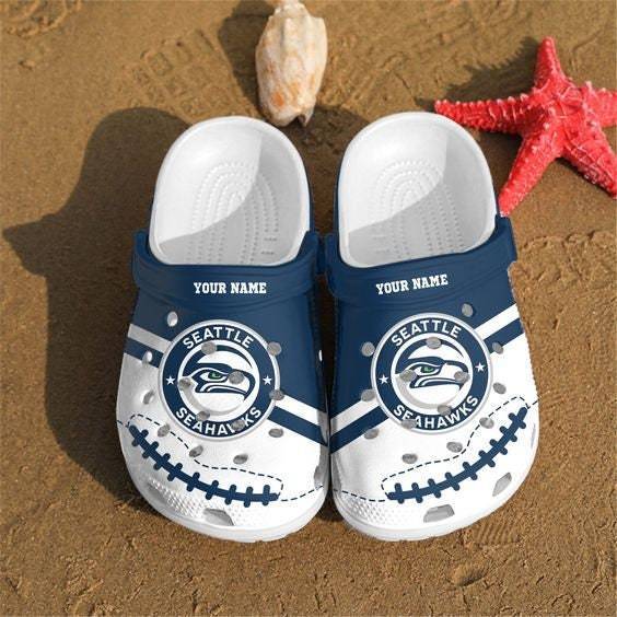 Personalized Seattle Seahawks Crocss Clog Shoes, Gifts For Adults Kids Crocss