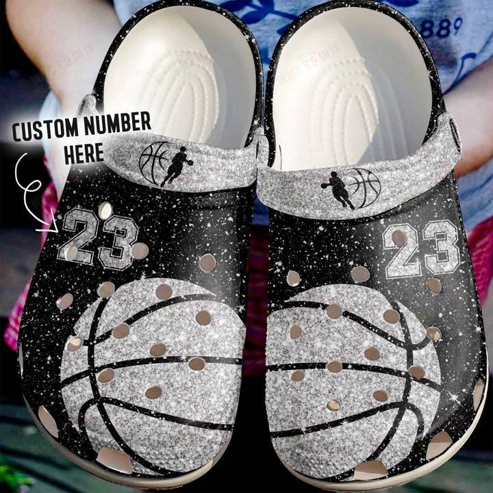 Personalized Sparkle Basketball Crocss Classic Clogs Shoes