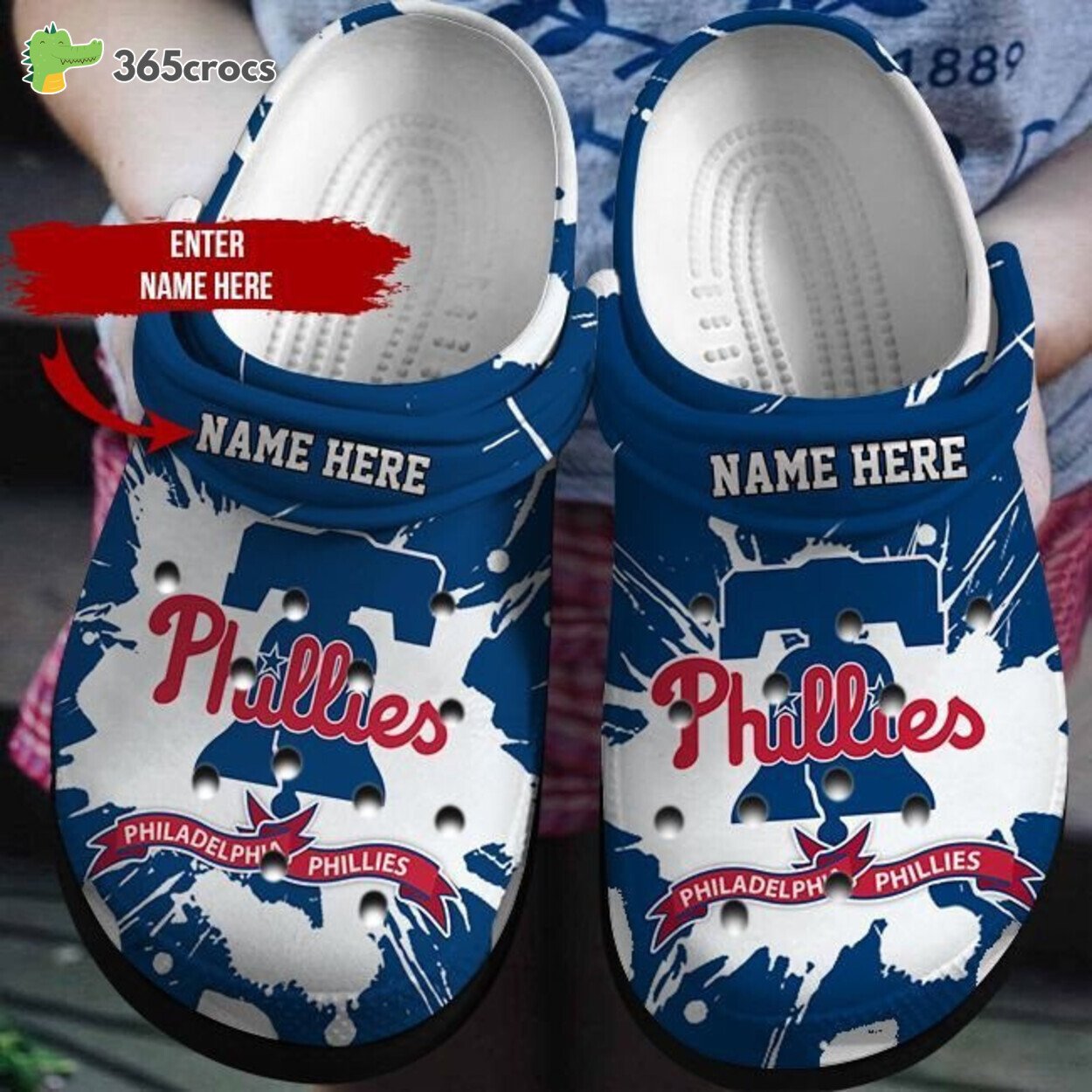 Philadelphia Phillies Crocbland Custom Named Clogs Celebrate Baseball in Style