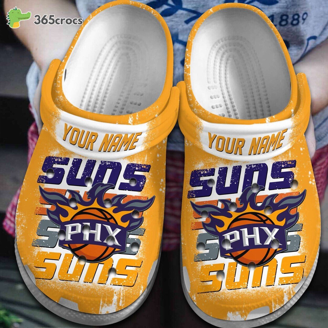 Phoenix Suns NBA Basketball Sport Crocss Clogs Shoes Comfortable