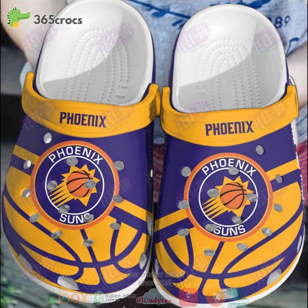 Phoenix Suns Purple-Orange Nba Crocss Clog Shoes