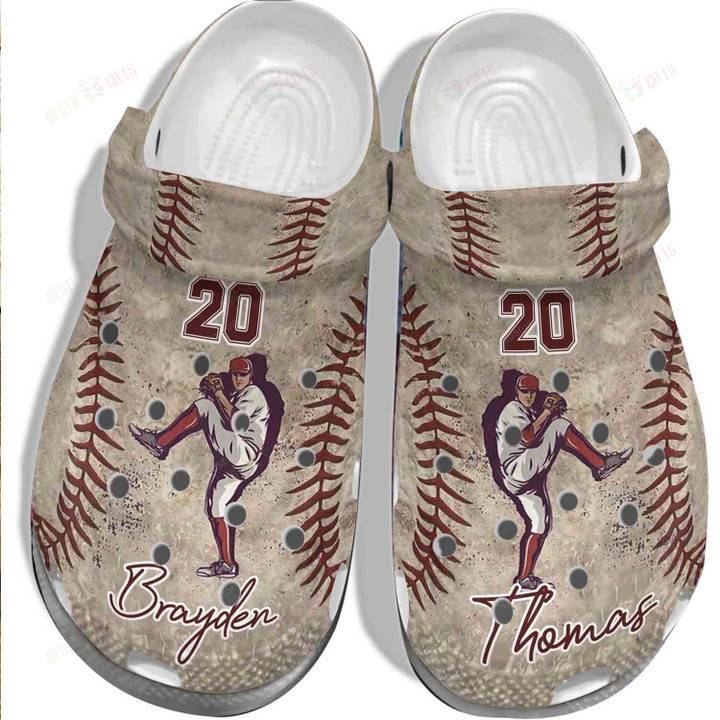 Pitcher Funny Baseball Crocss Classic Clogs Shoes