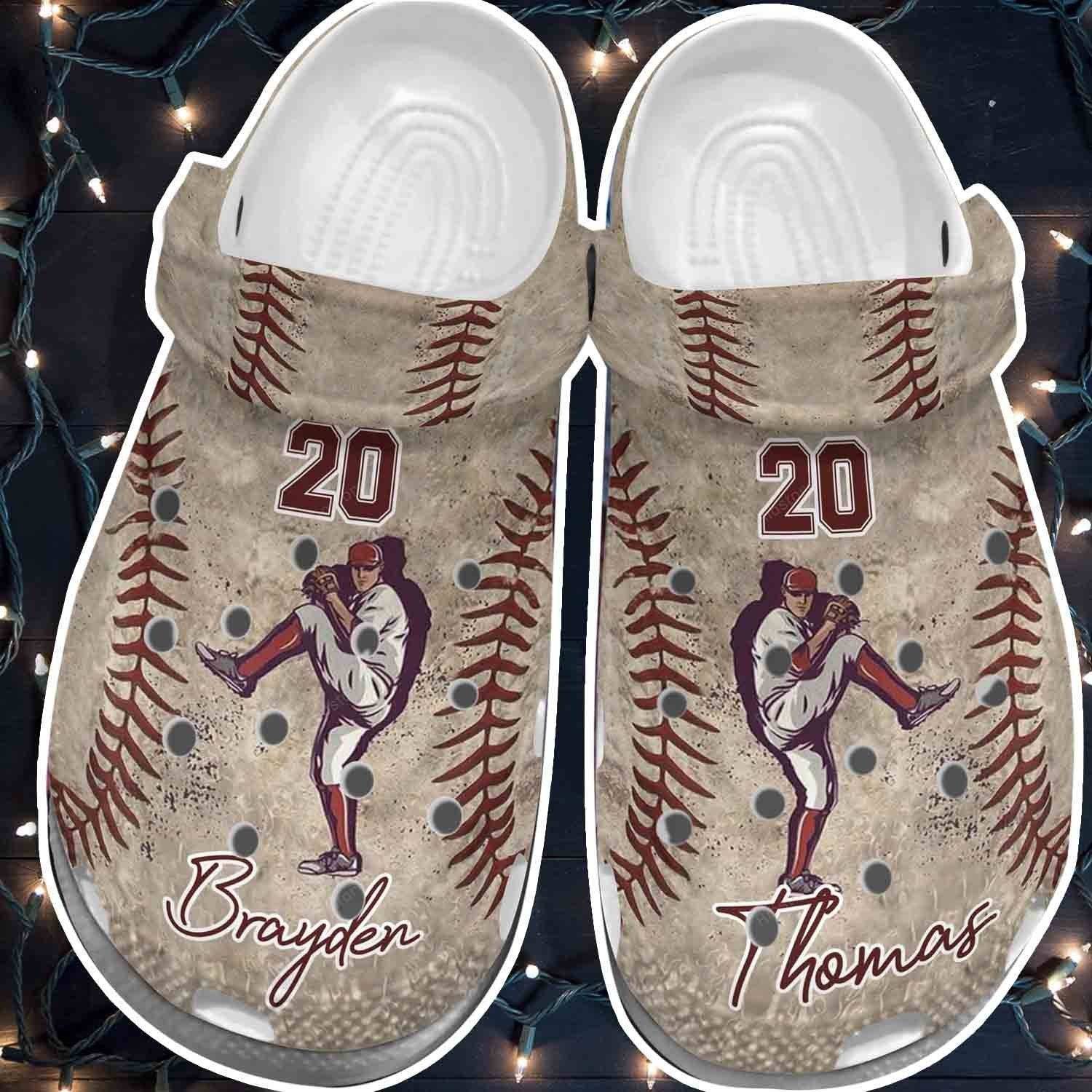 Pitcher Shoes For Batter Girl – Funny Baseball Crocss Clogs