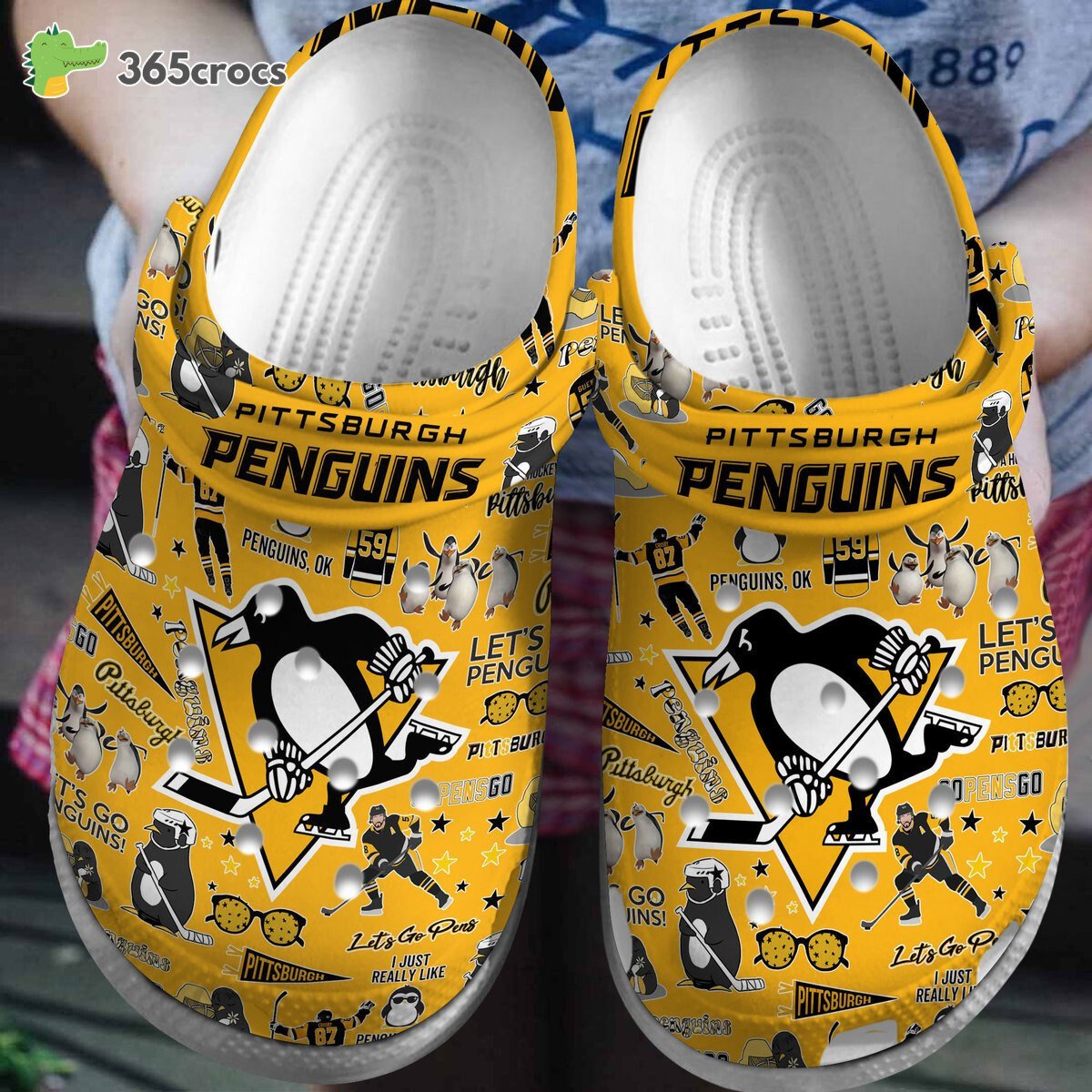 Pittsburgh Penguins NHL Sport Crocss Clogs Shoes Comfortable