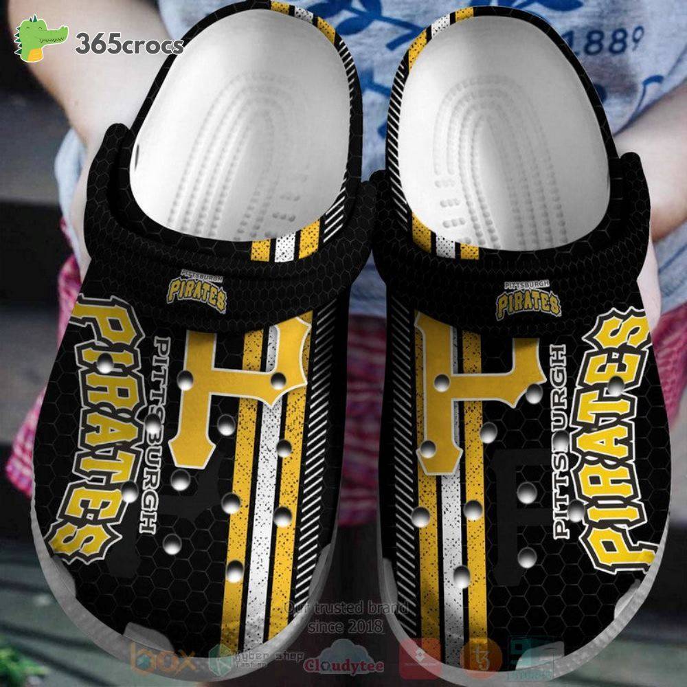 Pittsburgh Pirates Black-Yellow Mlb Crocss Clog Shoes