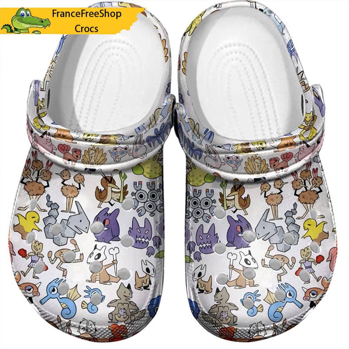 Pokemon Design Slip On Clogs Personalized Unique Summer Halloween Footwear