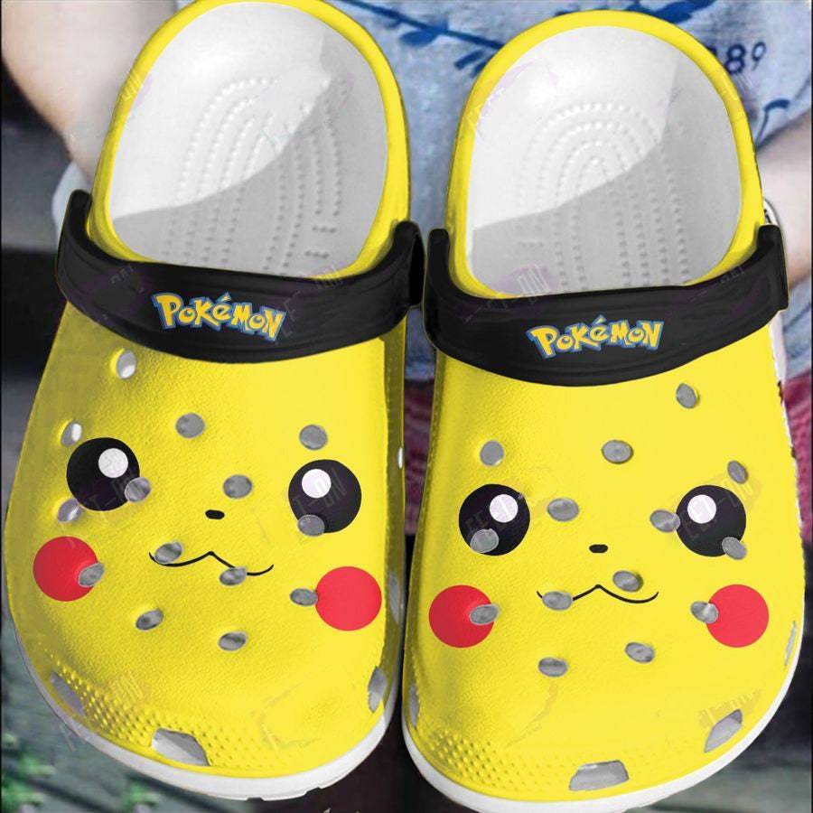 Pokemon Pikachu Yellow Pattern Crocss Crocband Clog Fashion Style For Women Men, Adults Kids Crocss