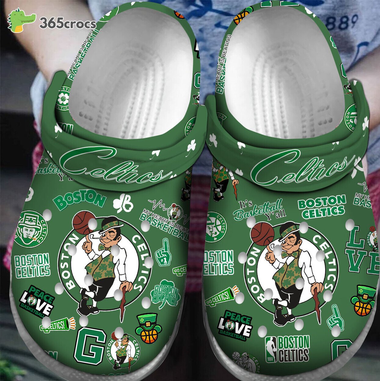 Premium Boston Celtics NBA Comfortable Exclusive Design Crocss Clogs Shoes Set