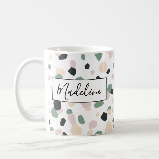 Pretty Pastel Color Polka Dot Coffee Mug