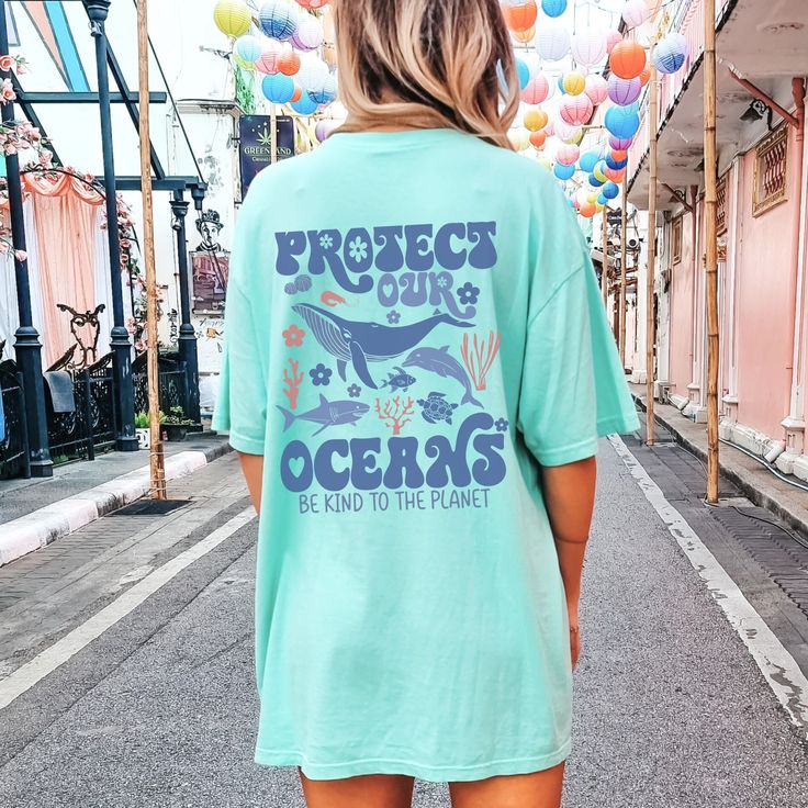 Protect Our Oceans Comfort Colors Shirt, Respect The Locals Shirt, Save The Ocean Shirt, Beach Tshirt, Coconut Girl Aesthetic Surf Daughter