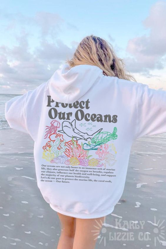 Protect Our Oceans Hoodie, Shark Hoodie, Save The Ocean