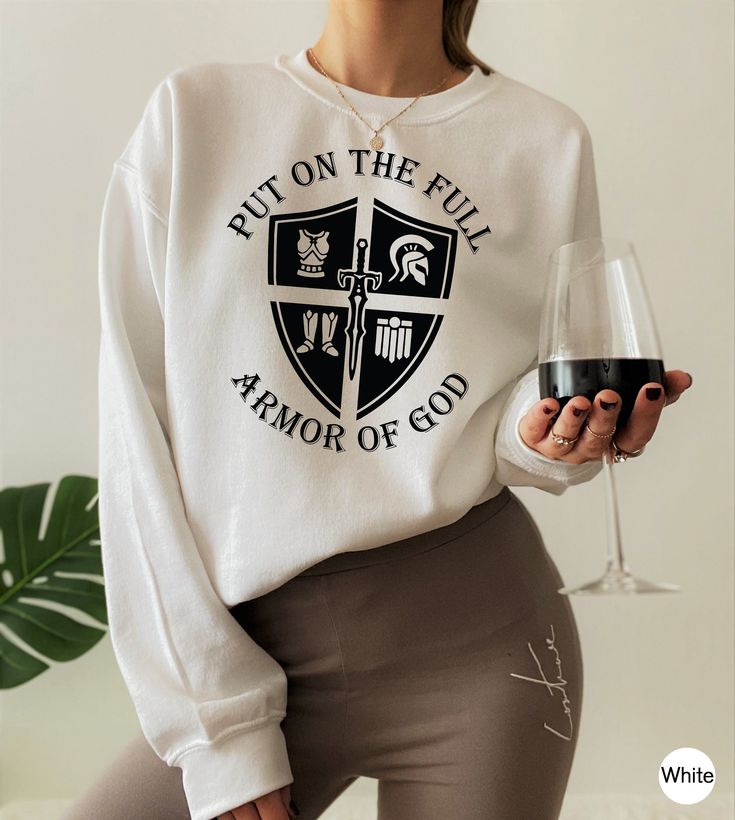 Put On The Full Armor Of God Sweatshirt, Aesthetic Christian Shirt, Religious Shirt, Bible Verse Shirt, Christian Gifts, Church Hoodie