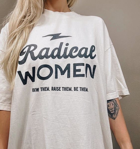 Radica, Woman Feminist Empowering Comfort Colors Graphic Tee, Retro Graphic Tee, Grunge Hippie Boho Graphic