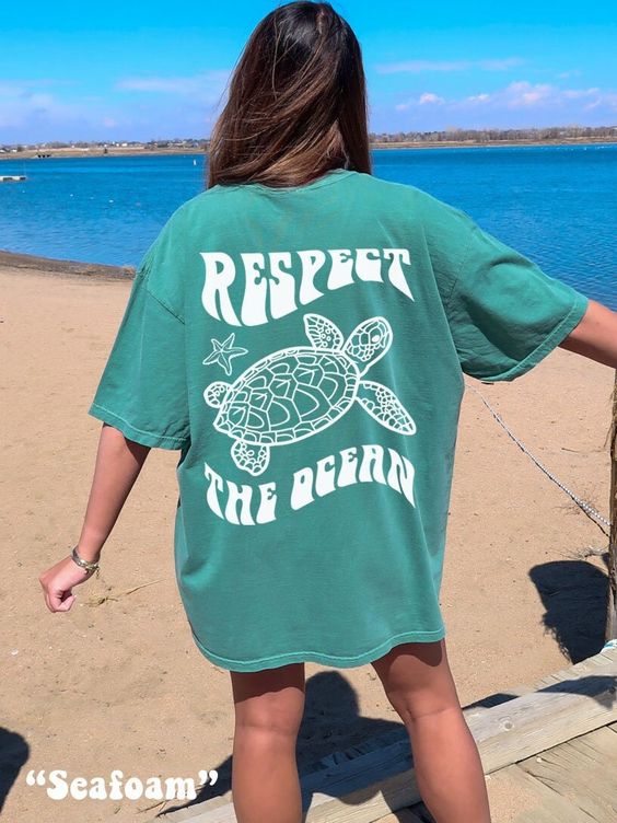 Respect The Ocean Sea Turtle Shirt