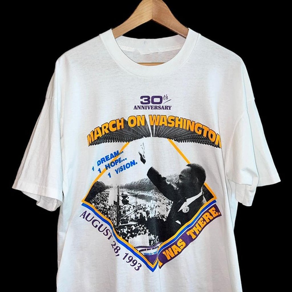 Retro 90s Martin Luther King Jr March On Washington Culture Hbcu T-Shirt All Size