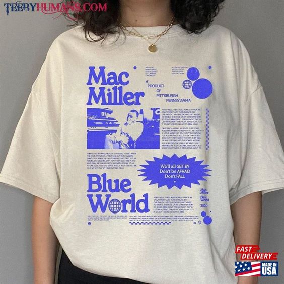 Retro Blue World Mac Miller Aesthetic Y2k Shirt Classic Unisex