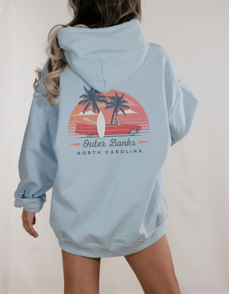 Retro Outer Banks, North Carolina Hoodie, Sweathsirt