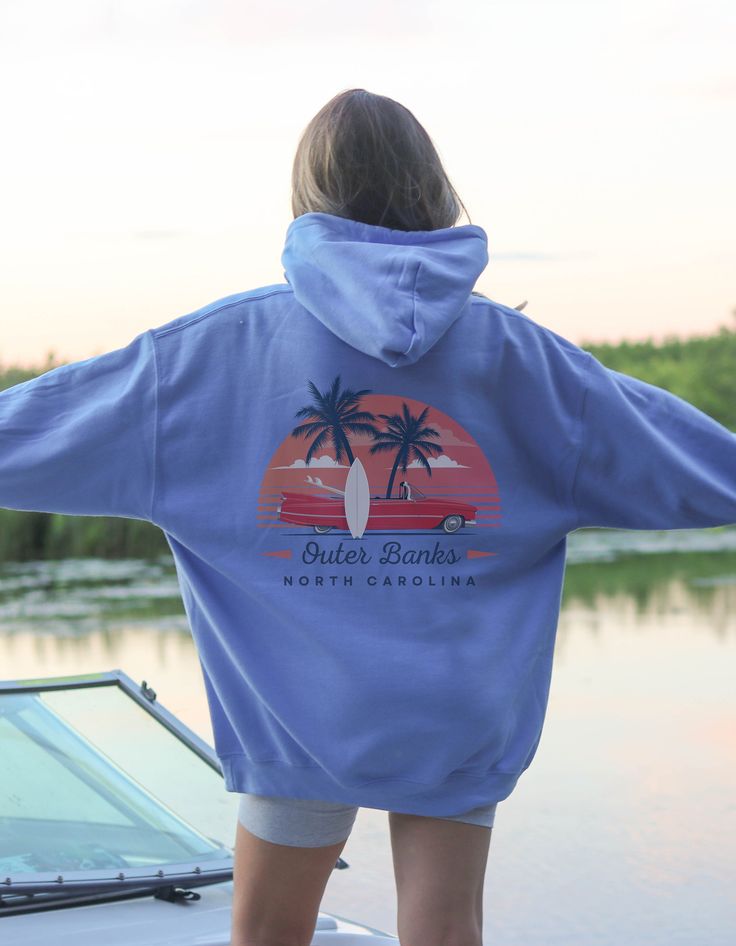 Retro Outer Banks, North Carolina Hoodie, T-shirt