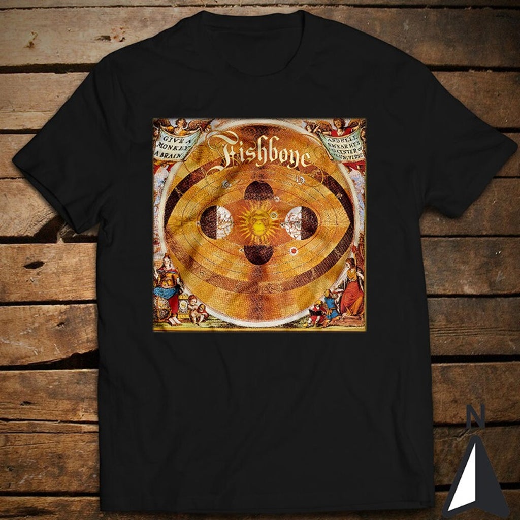 Retro T-Shirt Give a Monkey a Brain Swear He’s Center Universe Fishbone