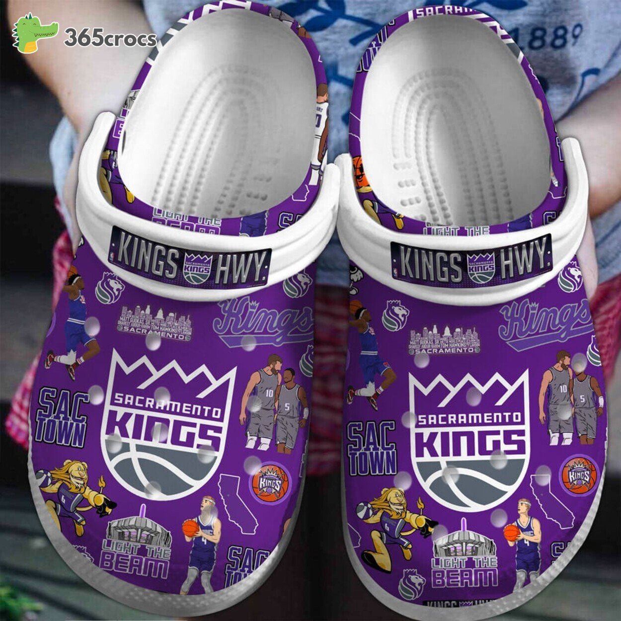 Sacramento Kings Basketball Team NBA Sport Crocss Clogs Shoes Comfortable