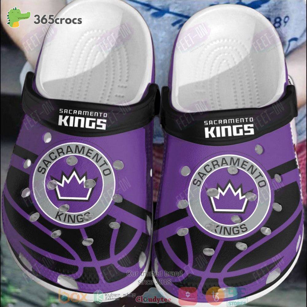 Sacramento Kings Black-Purple Nba Crocss Clog Shoes