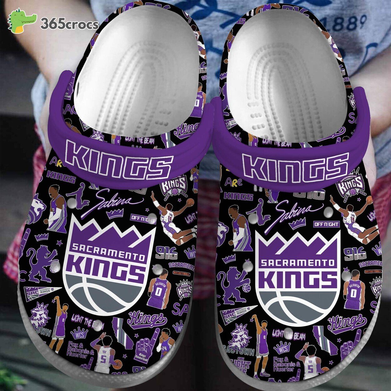 Sacramento Kings NBA Basketball Inspired Unique Comfortable Clog Shoe Design