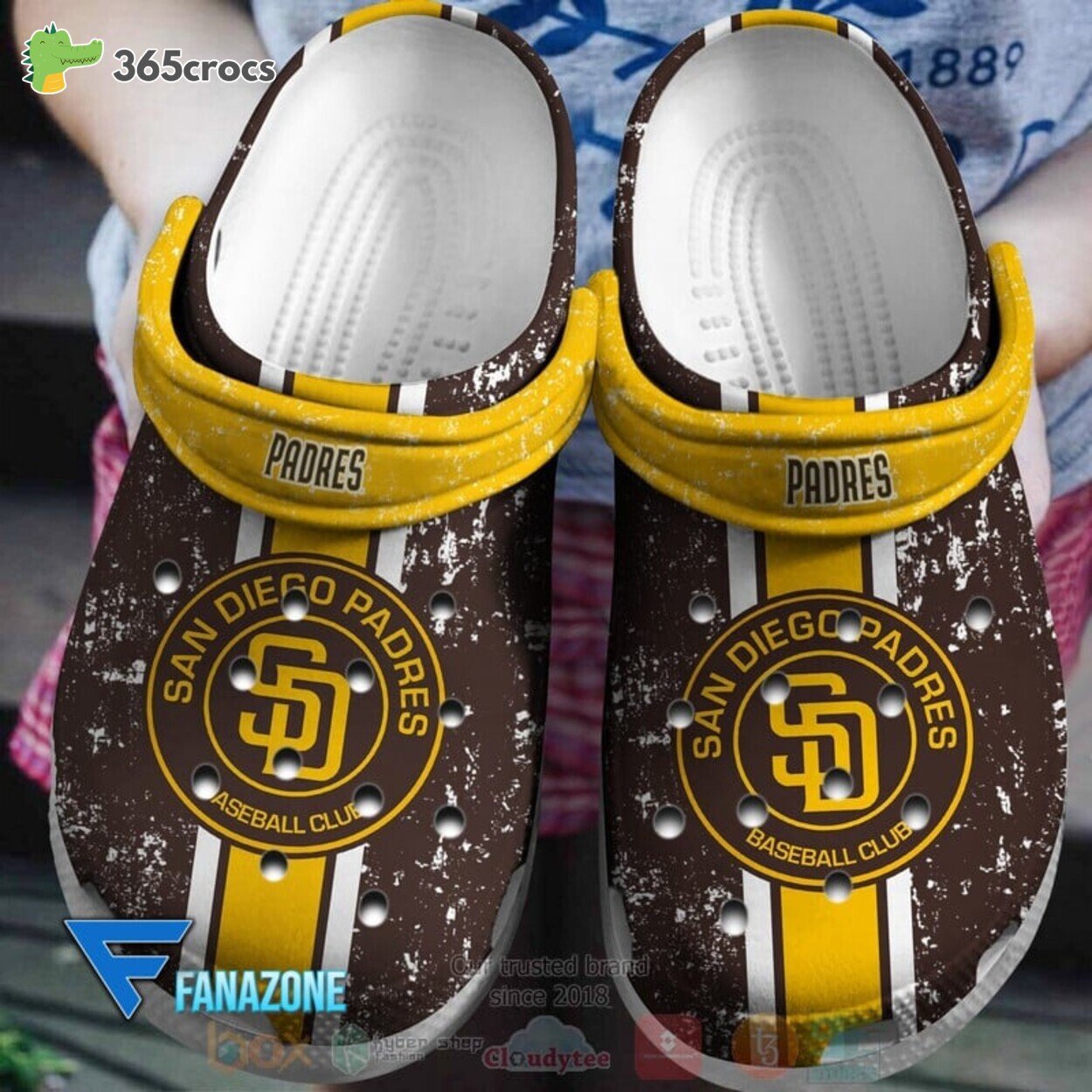 San Diego Padres MLB Inspired Comfort Footwear Crocss Clogs Sport