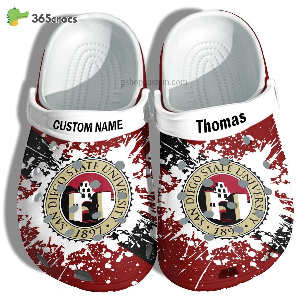 San Diego State University Graduation Gifts Croc Shoes Customize Admission Gift Shoes