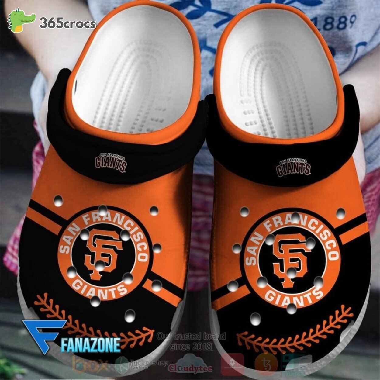 San Francisco Giants OrangeBlack MLB Sport Crocss Clogs Shoes Comfortable