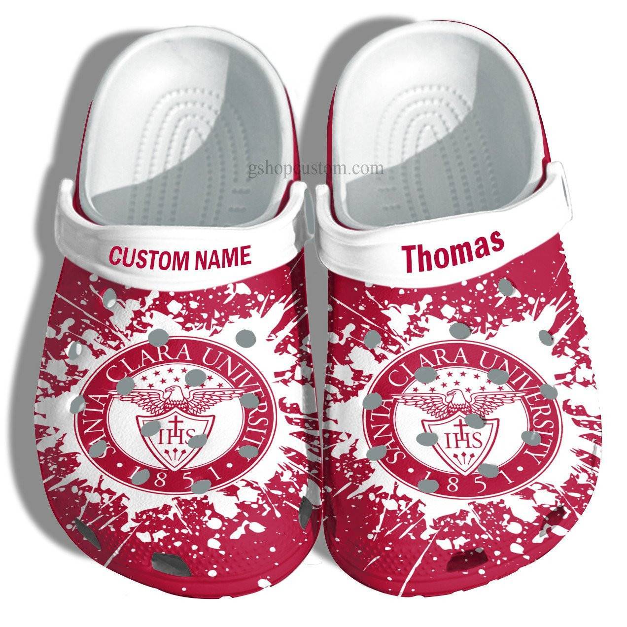 Santa Clara University Graduation Gifts Croc Shoes Customize – Admission Gift Crocss Shoes