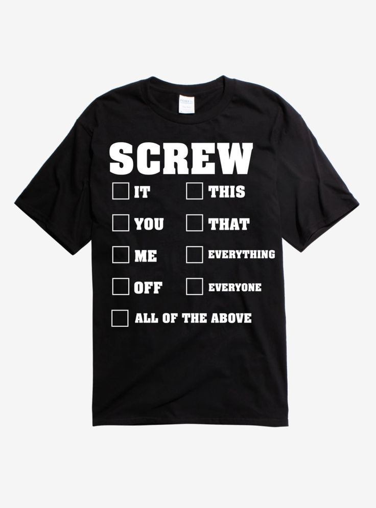 Screw Checklist T-Shirt