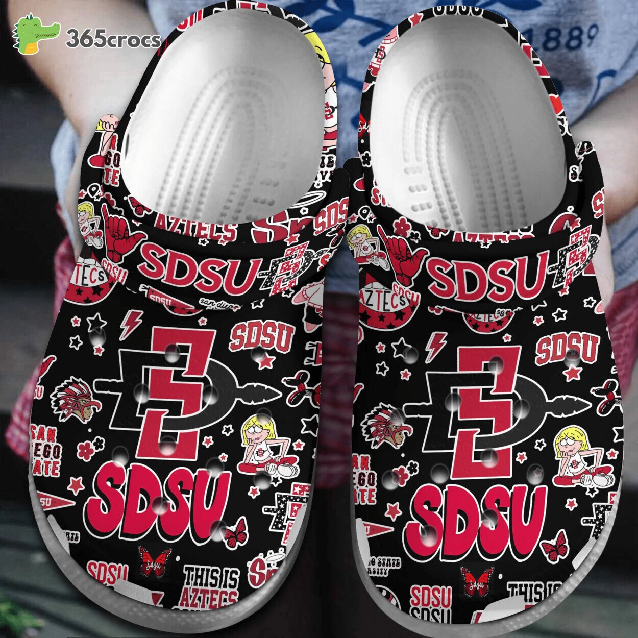 SDSU San Diego State Aztecs NCAA Sport Crocss Clogs Shoes Comfortable