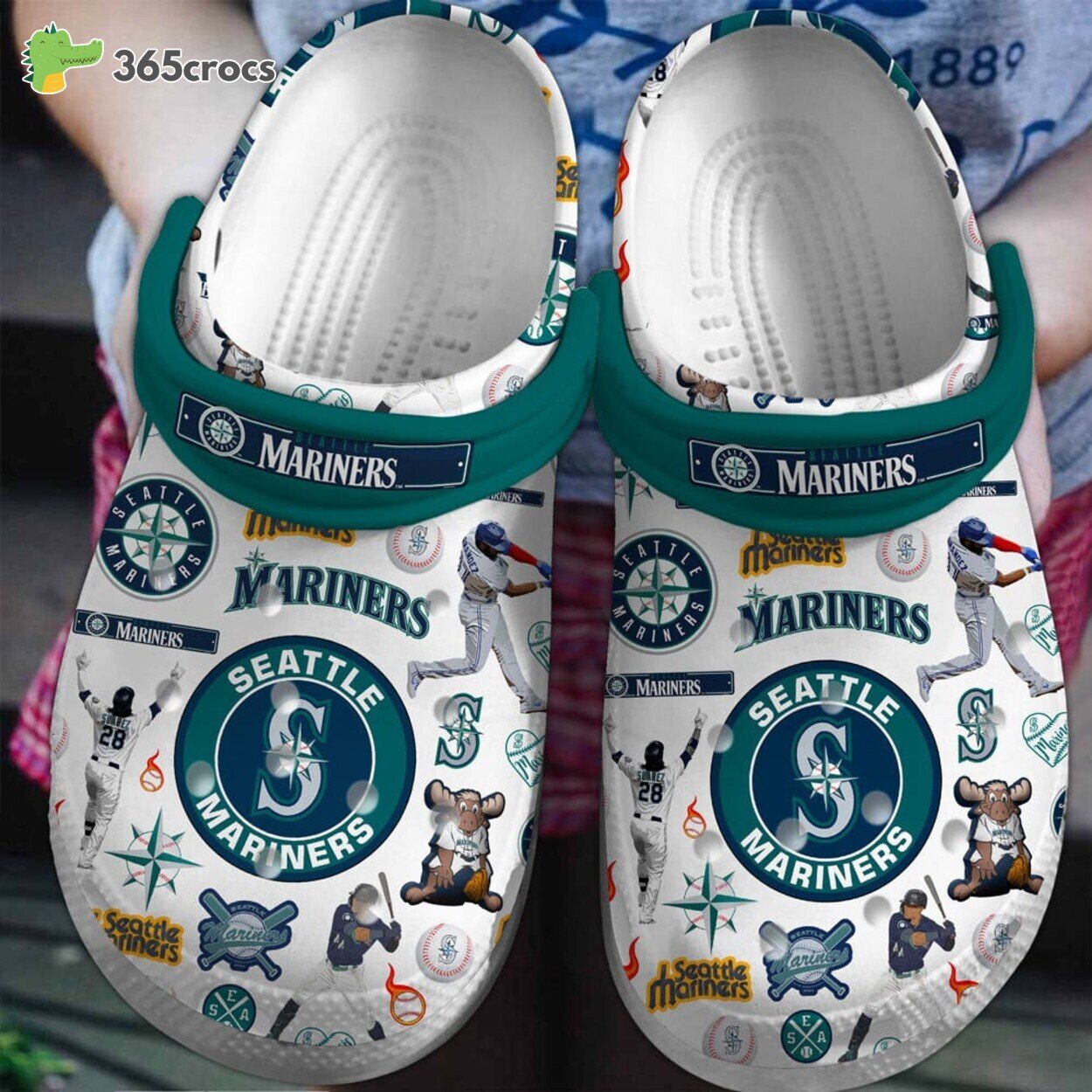 Seattle Mariners Baseball Team MLB Comfortable Unique Clog Shoe Design