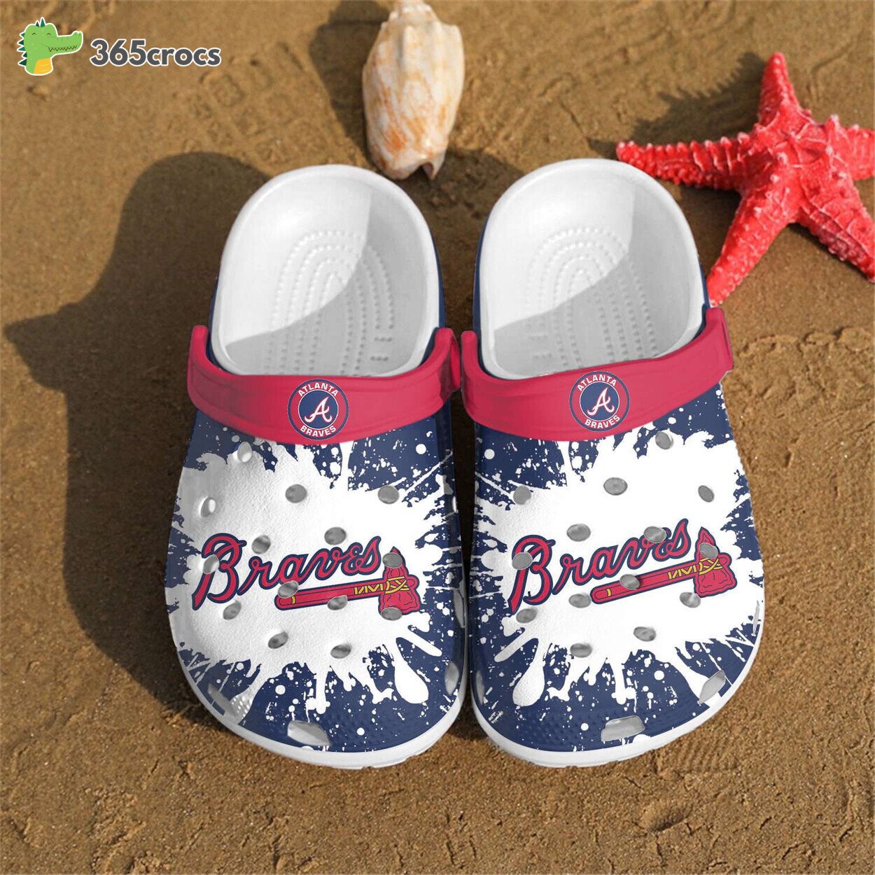 Show Team Spirit MLB Atlanta Braves Inspired Classic Comfort Clog Footwear