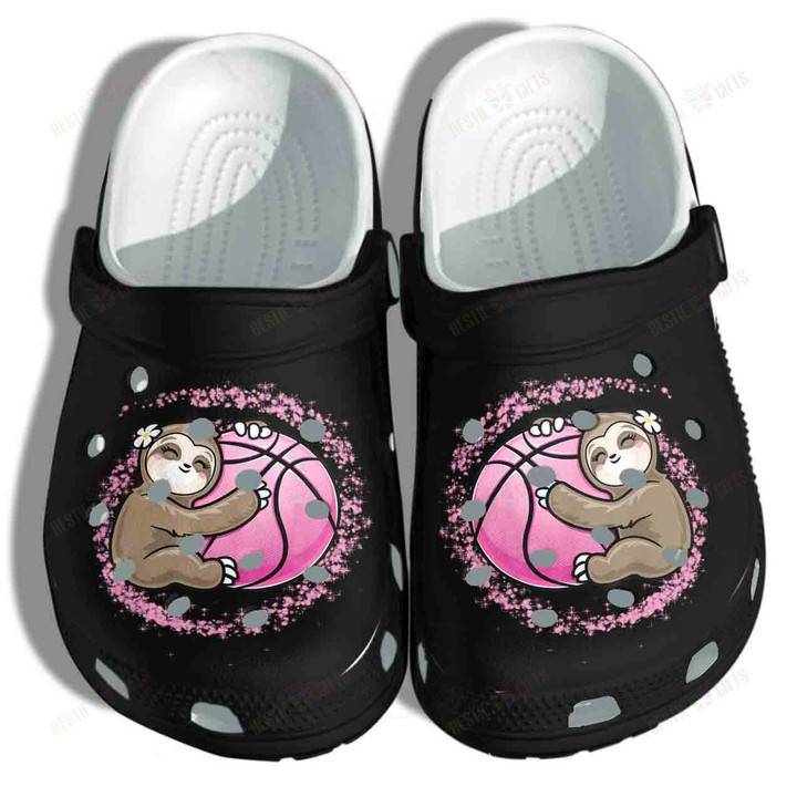 Sloth With Pink Baseball Ball Crocss Classic Clogs Shoes