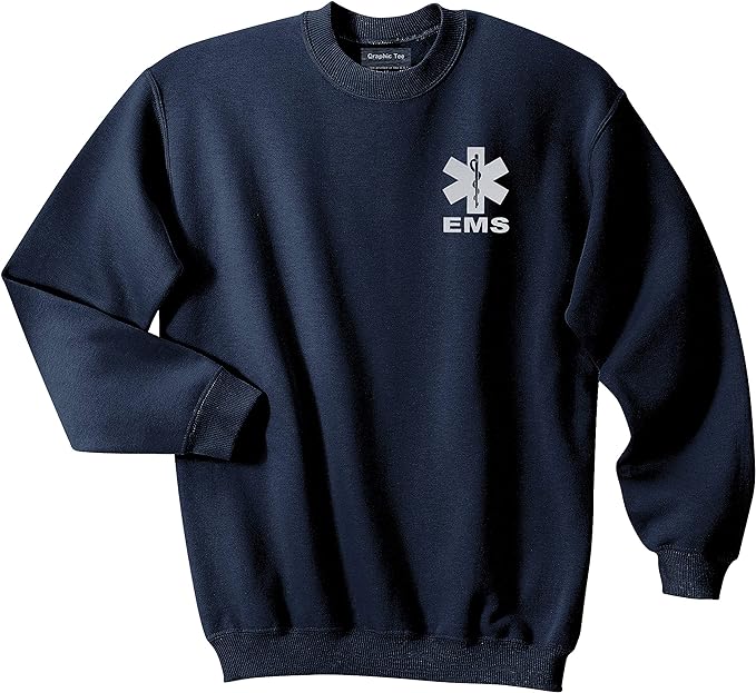 Smart People Clothing EMS Sweatshirt with Reflective Logo, Emergency ...