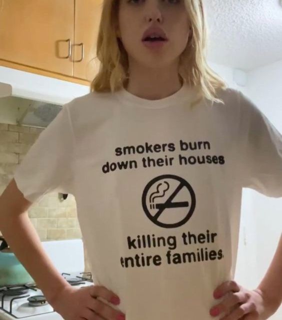 Smokers Burn Down Their Houses Killing Their Entire Family, Funny Ironic Unisex Short Sleeve T-Shirt