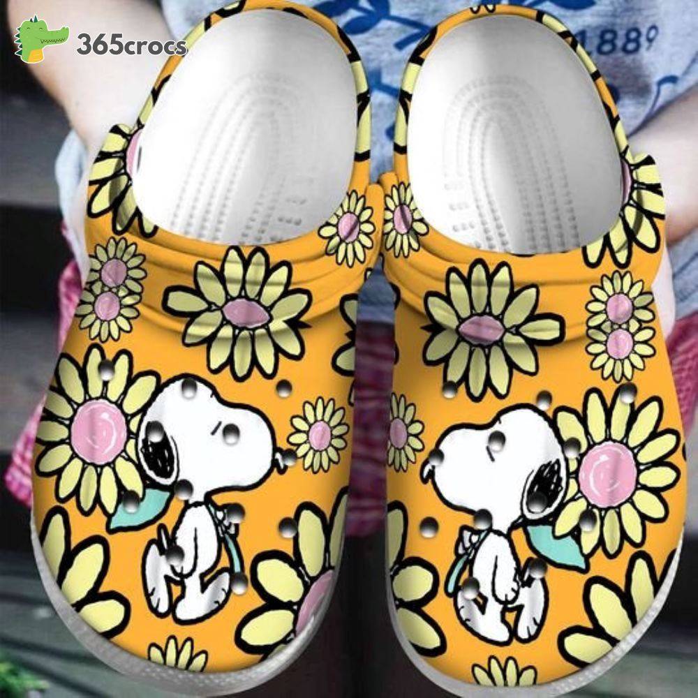 Snoopy Flower Disney Adults Crocss Clog Shoes