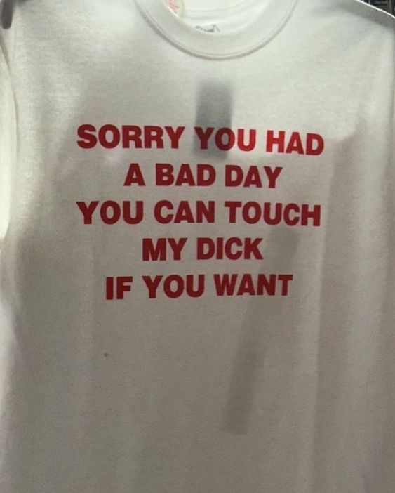 Sorry You Had A Bad Day You Can Touch My Dick If You Want T Shirt Love Art Usa 7316