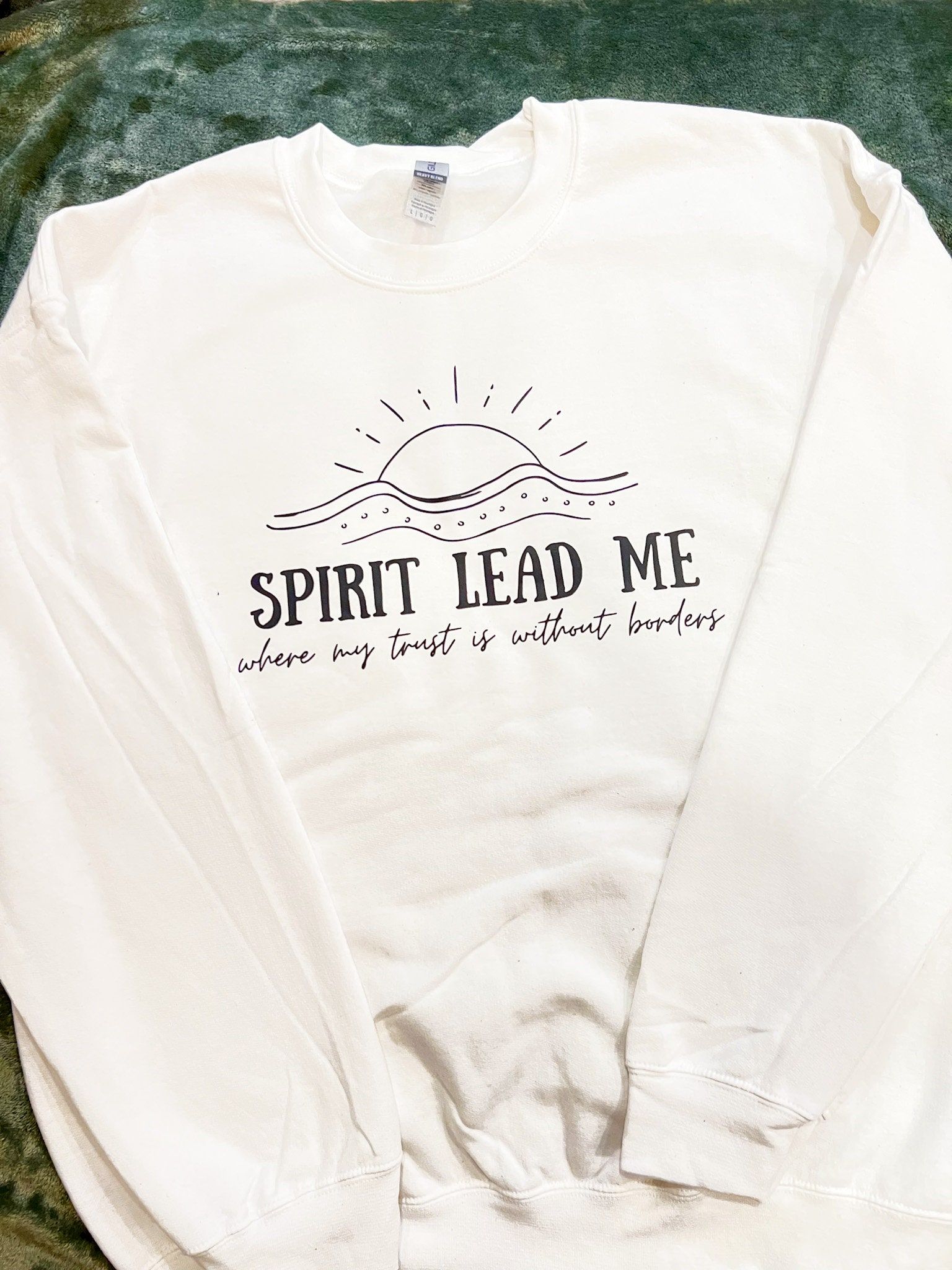 spirit lead me faith crewneck, faith hoodie, faith apparel, let your light shine, faith, jesus apparel, jesus clothing, christian Sweatshirt