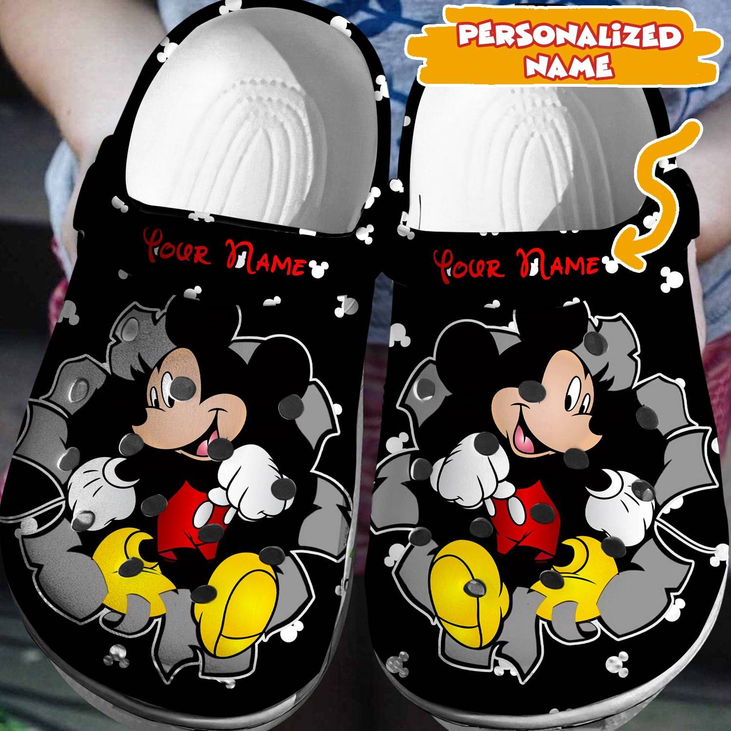 Step into the World of Mickey with Personalized 3D Clog Shoes – Experience the Disney Joy!