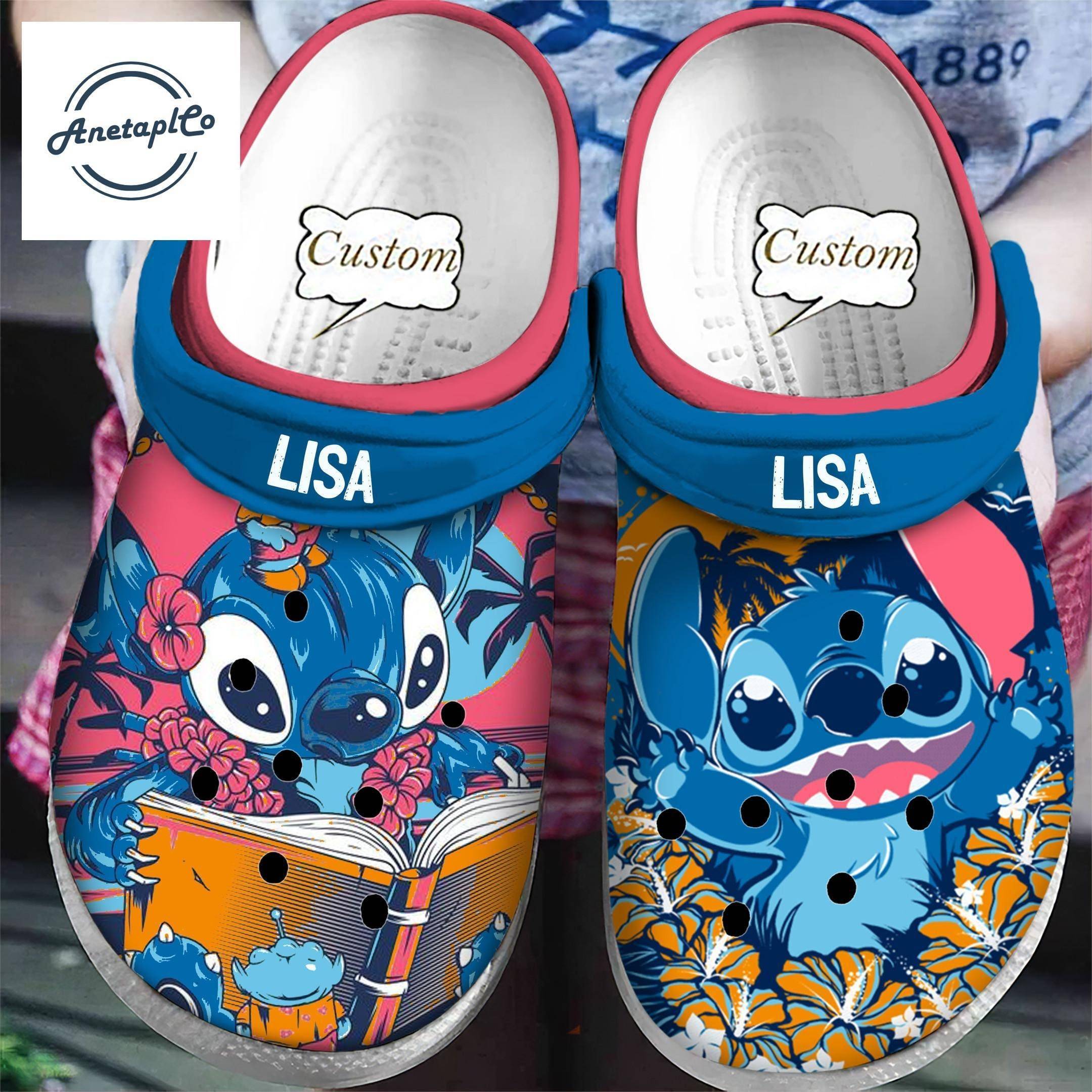 Stitch Disney Custom Clogs Cute Cartoon Shoes Women Unique Birthday Gift