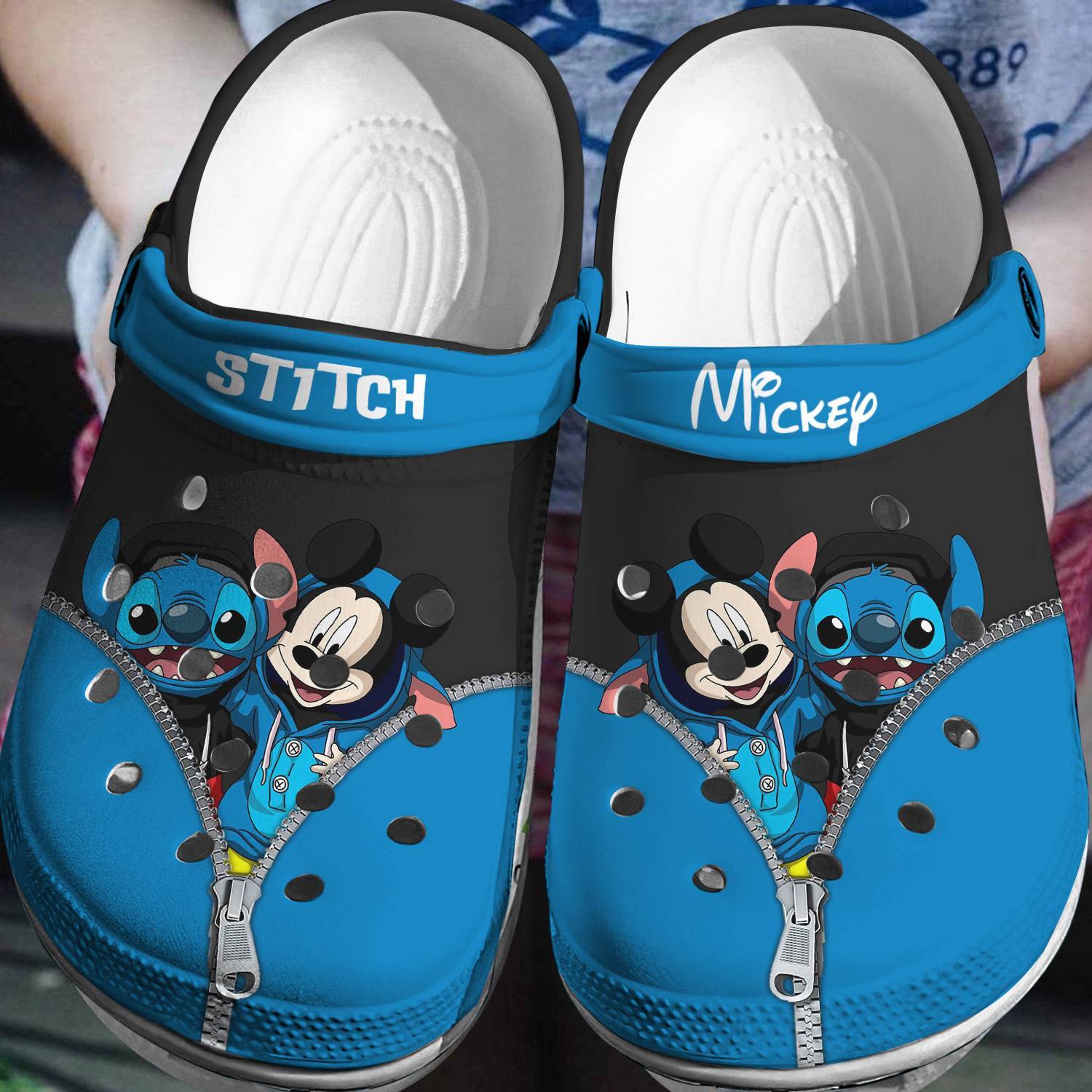 Stitch Mickey Crocss 3D Clog Shoes