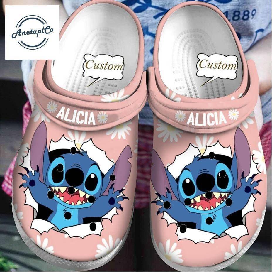 Stitch Personalized Disney Clogs Cute Cartoon Sandals Women Men Shoes Gift