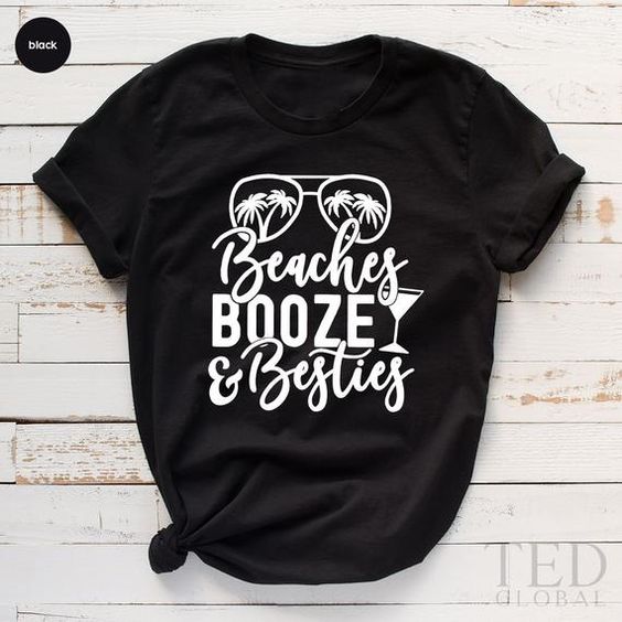 Summer Beach Shirt, Girls Vacation Shirt, Booze Besties Shirt, Best Friend Shirt, Bestie Travel Shirt, Tropical Shirt, Funny Summer Shirt