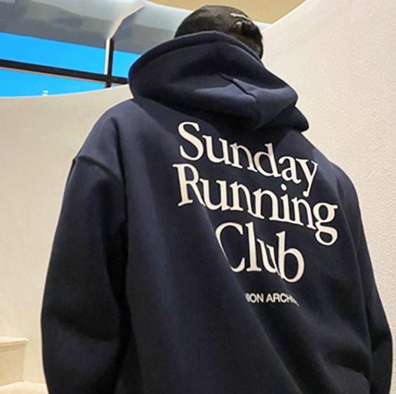 Sunday Running Club Hoodie Tiktok Teenager