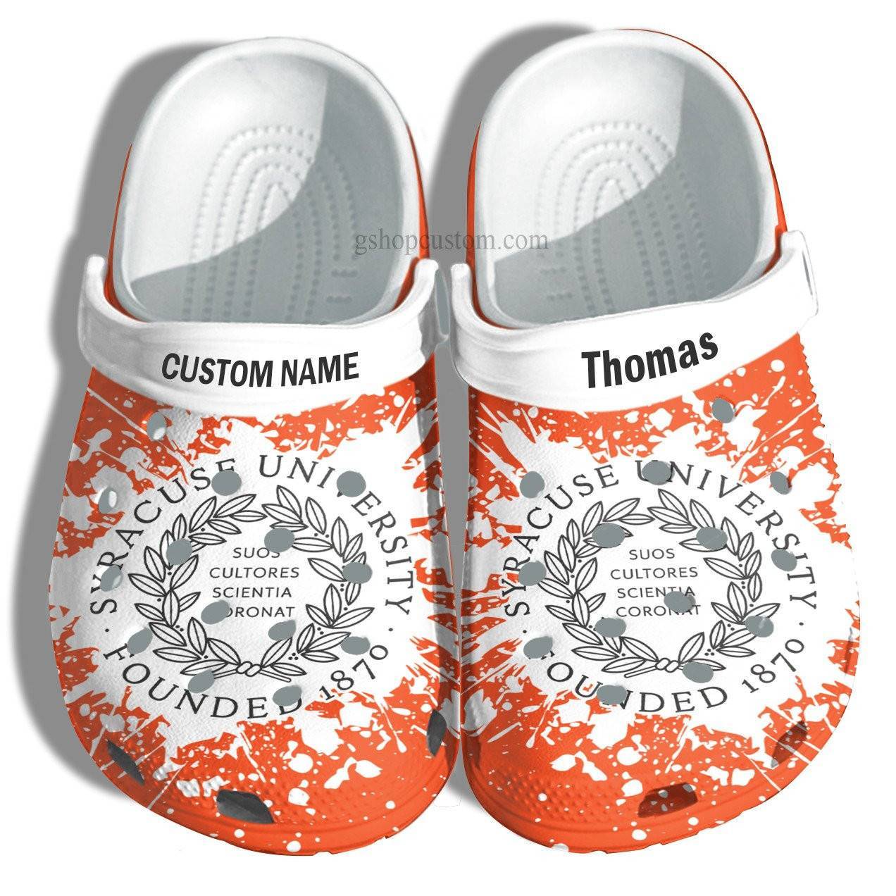 Syracuse University Graduation Gifts Croc Shoes Customize – Admission Gift Crocss Shoes